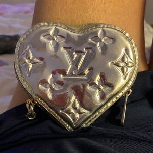 Authentic Louis Vuitton hear keychain silver